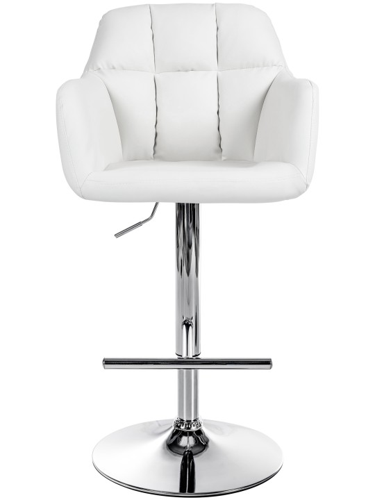 Bárszék Natoma műbőr króm, fehér