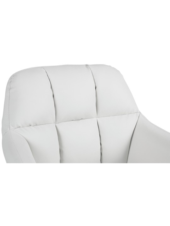 Bárszék Natoma műbőr króm, fehér