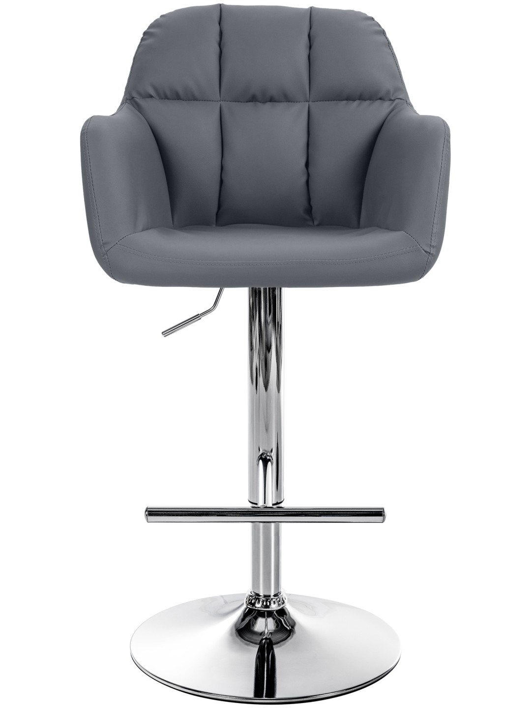 Bárszék Natoma műbőr króm, szürke