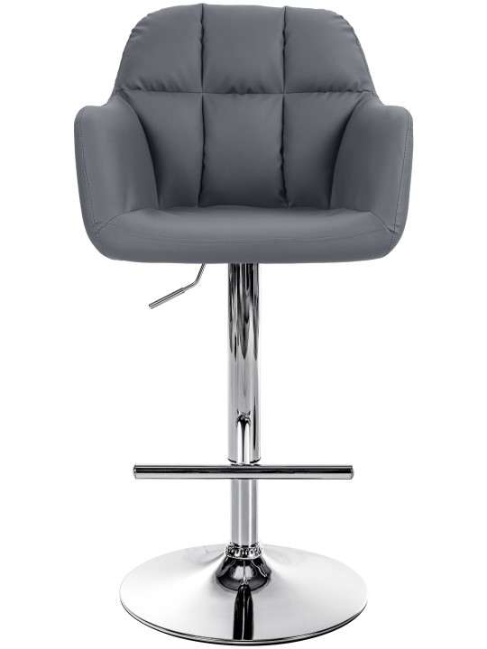 Bárszék Natoma műbőr króm, szürke