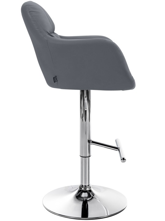 Bárszék Natoma műbőr króm, szürke