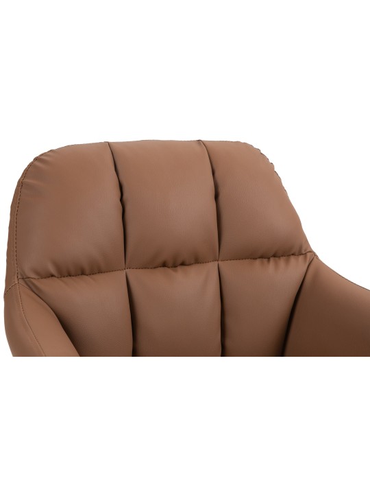 Bárszék Natoma műbőr króm, világosbarna