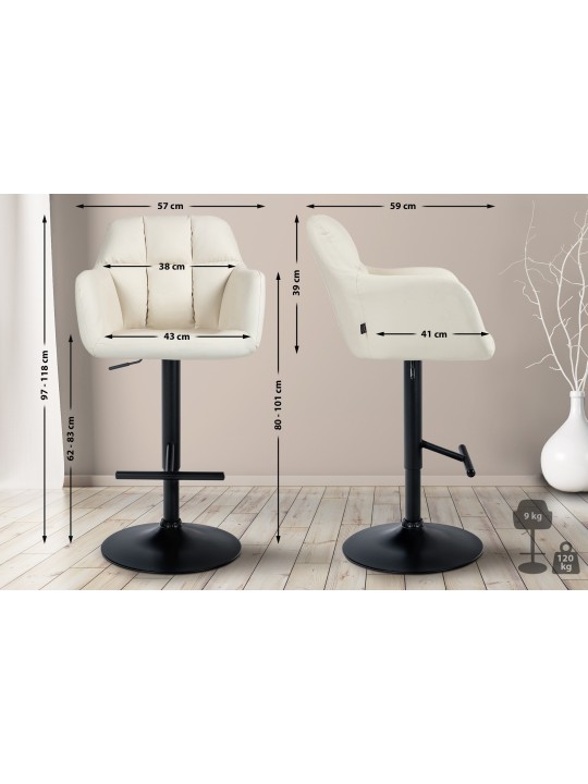 Bárszék Natoma műbőr, krém