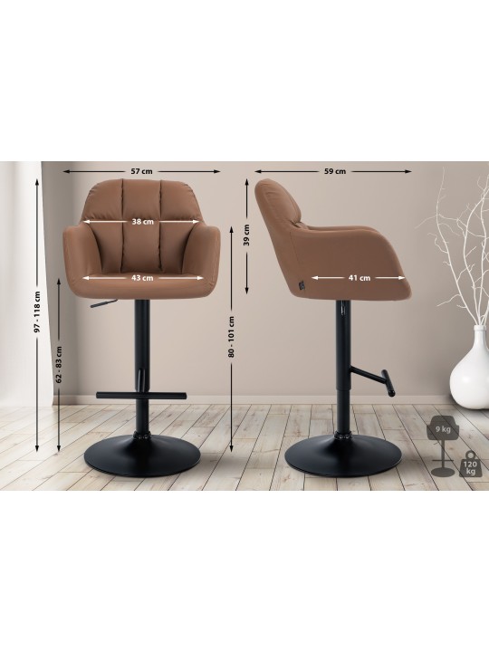 Bárszék Natoma műbőr, világosbarna