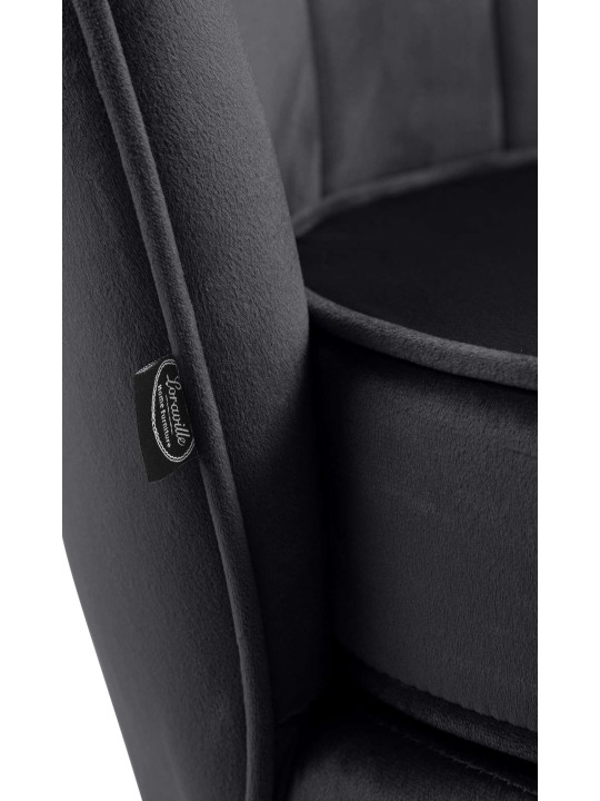 Szék Rosita bársony, fekete