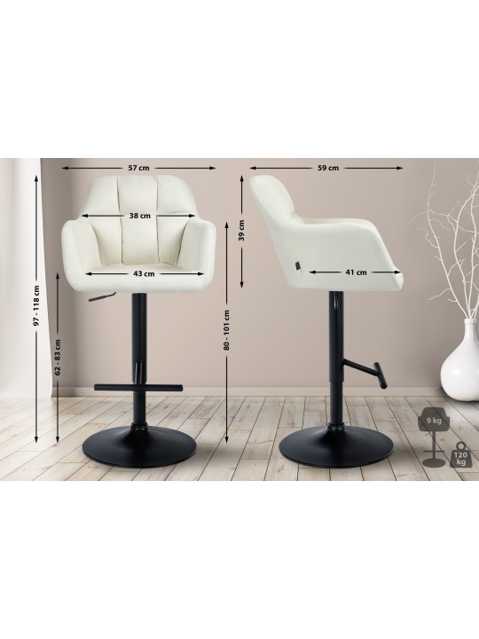 Bárszék Natoma szövet, krém