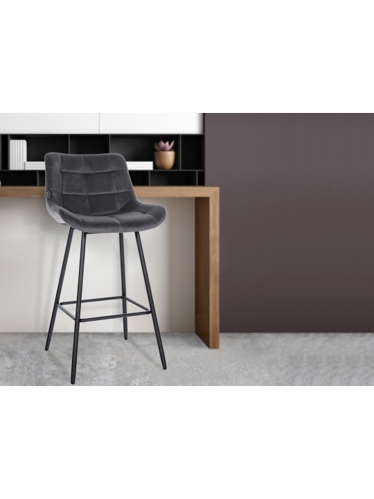 Bárszék Weston bársony, sötétszürke Bárszék Weston bársony, sötétszürke