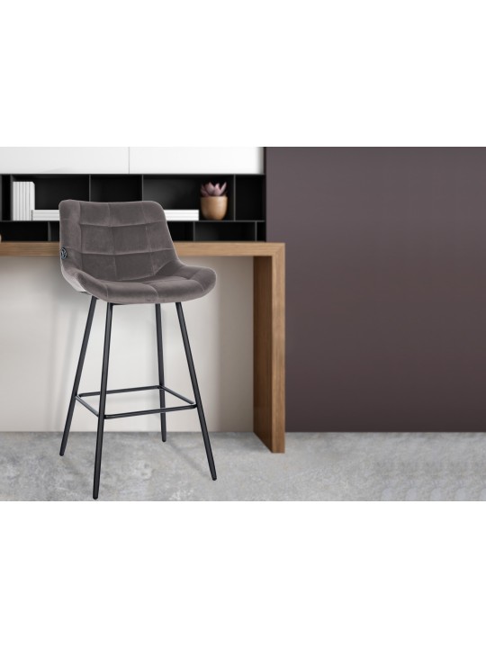 Bárszék Weston bársony, szürke Bárszék Weston bársony, szürke