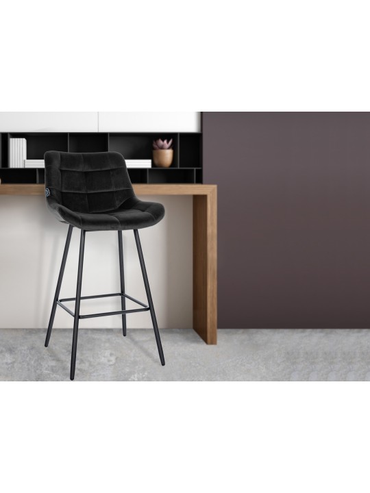 Bárszék Weston bársony, fekete Bárszék Weston bársony, fekete