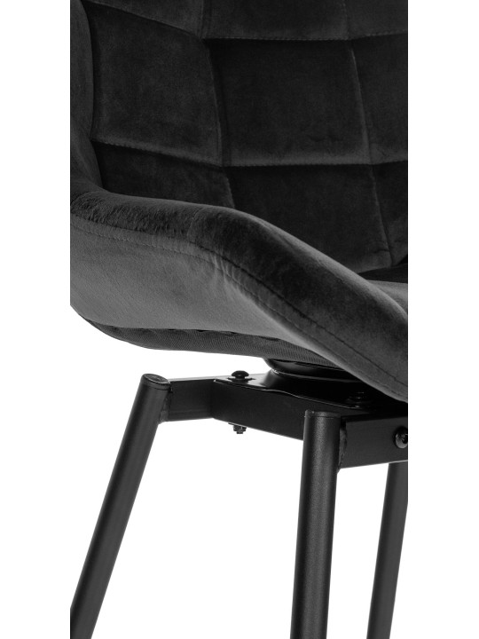 Weston forgó bárszék bársony, fekete