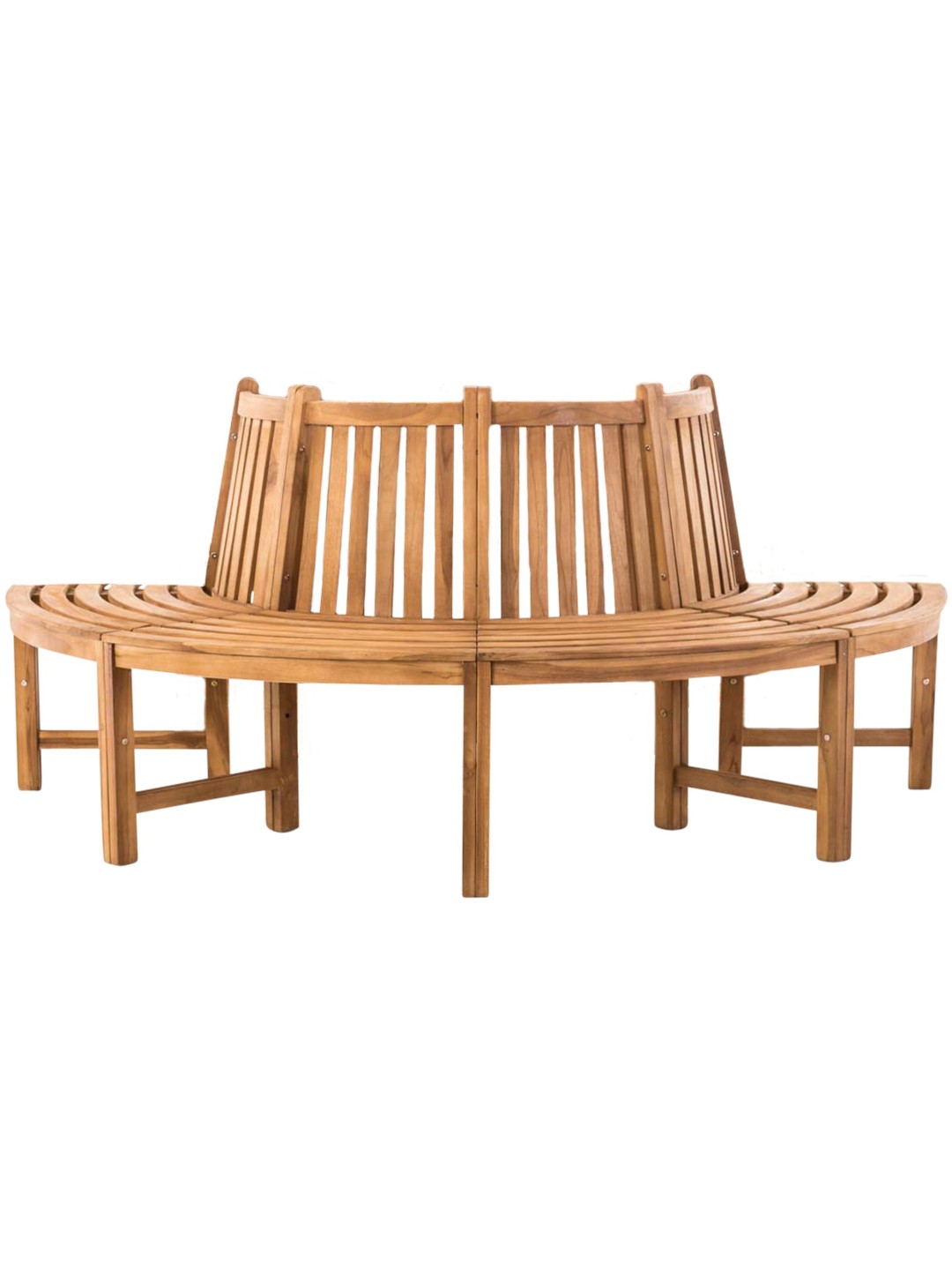 Leming fa pad félkör 200 cm, teak