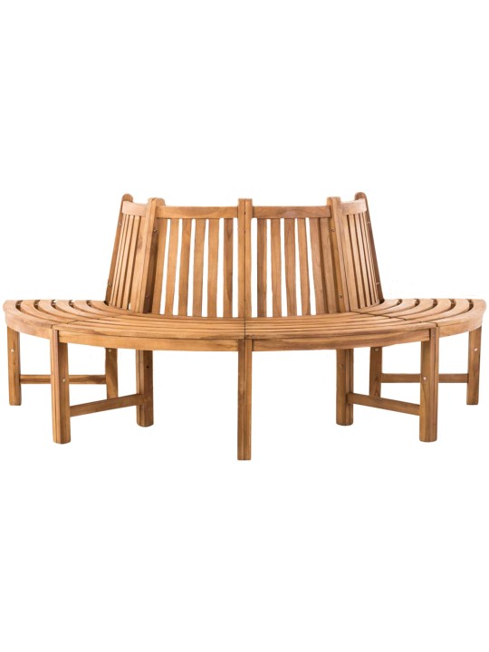 Leming fa pad félkör 200 cm, teak