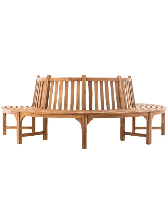 Leming fa pad félkör 250 cm, teak