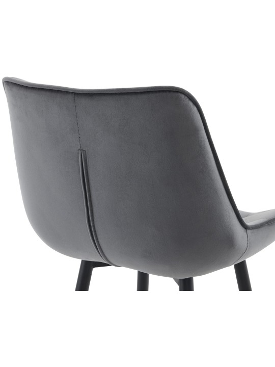 Dartford bársony bárszék, sötétszürke