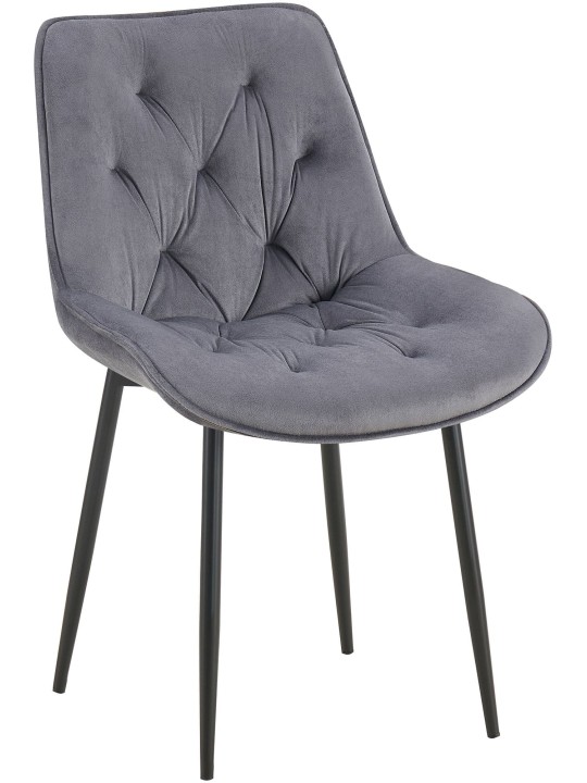 Wallace bársony étkezőszék, sötétszürke