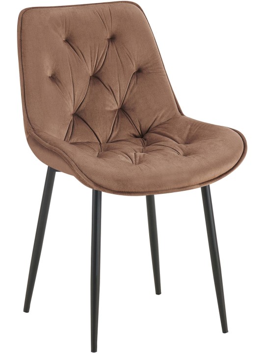 Wallace bársony étkezőszék, barna
