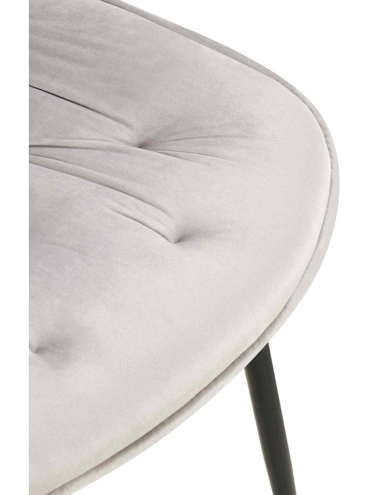 Wallace bársony étkezőszék, szürke