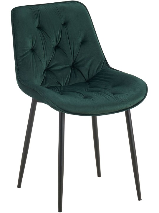 Wallace bársony étkezőszék, zöld