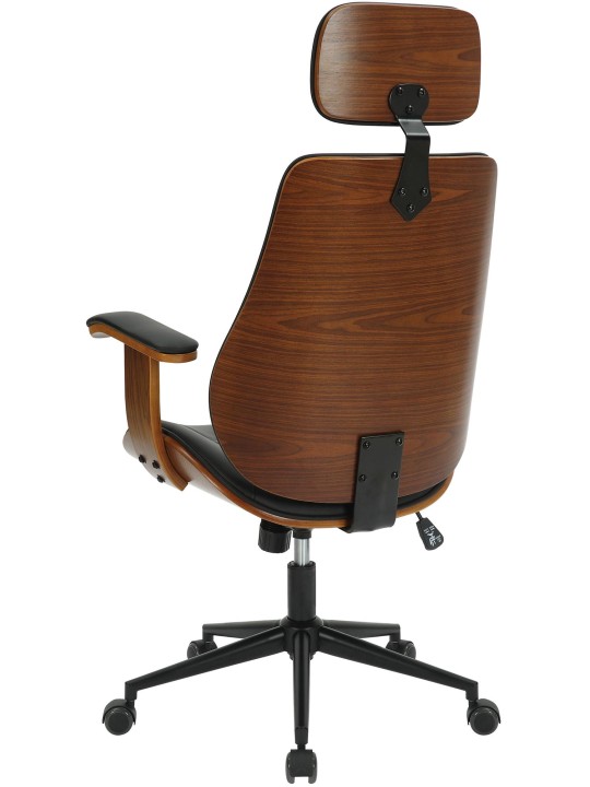 Lugo műbőr irodai szék, dió/fekete