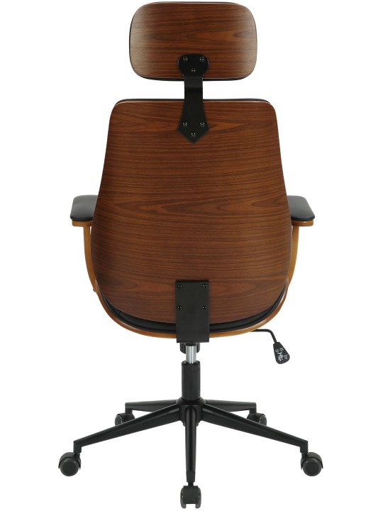 Lugo műbőr irodai szék, dió/fekete