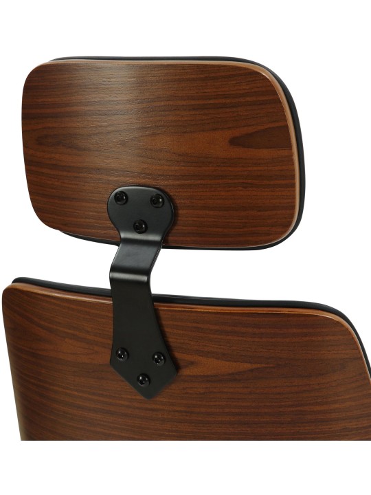 Lugo műbőr irodai szék, dió/fekete