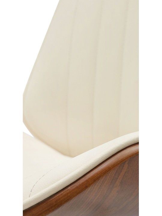 2 darab bárszék Nova műbőr készlet, dió/krém