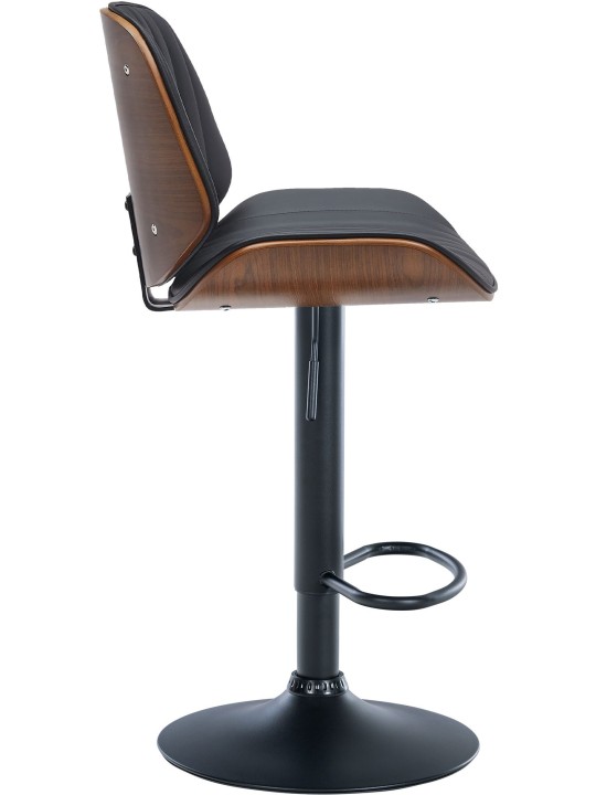 2 darab bárszék Nova műbőr készlet, dió/fekete