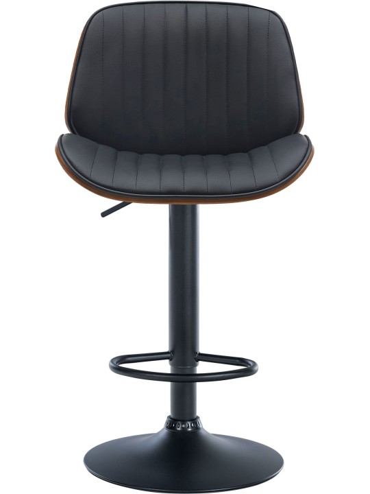 2 darab bárszék Nova műbőr készlet, dió/fekete