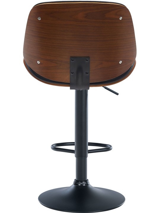 2 darab bárszék Nova műbőr készlet, dió/fekete