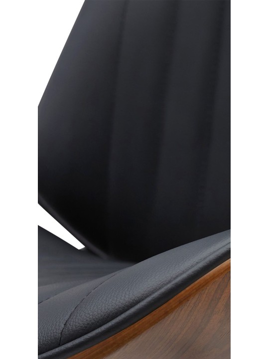 2 darab bárszék Nova műbőr készlet, dió/fekete