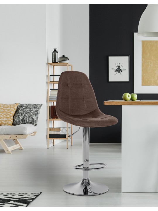 Bárszék Elmore szövet C, barna