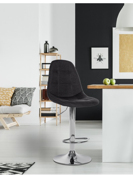 Bárszék Elmore szövet C, fekete