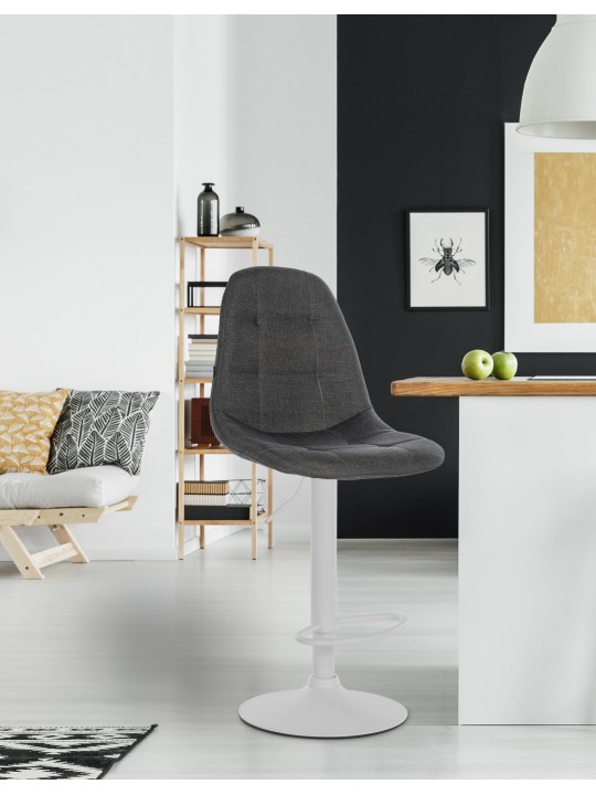 Bárszék Elmore szövet W, sötétszürke