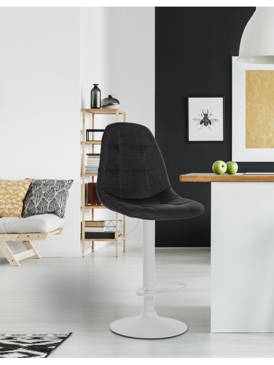 Bárszék Elmore szövet W, fekete