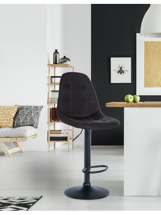 Bárszék Elmore szövet B, fekete