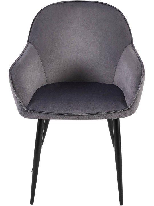 2 db Boise bársony étkezőszék készlet, sötétszürke