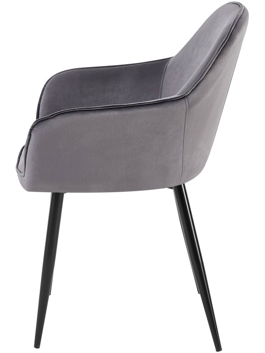 2 db Boise bársony étkezőszék készlet, sötétszürke