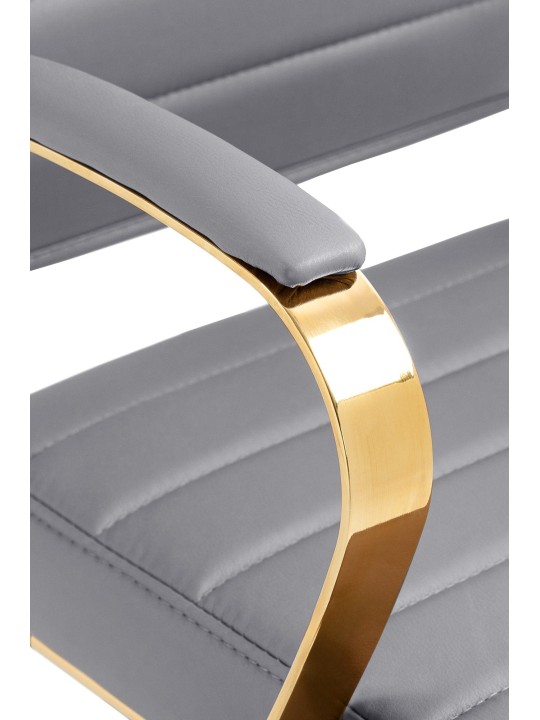 Havanna műbőr irodai szék, szürke