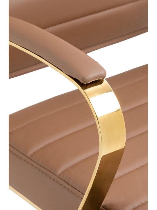 Havanna műbőr irodai szék, világosbarna