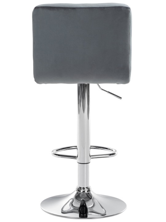 2 db bárszék szett Peru bársony króm, sötétszürke