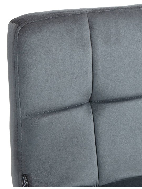 2 db bárszék szett Peru bársony króm, sötétszürke