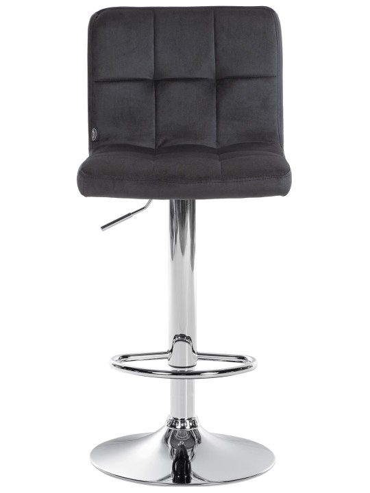 2 db bárszék szett Peru bársony króm, fekete