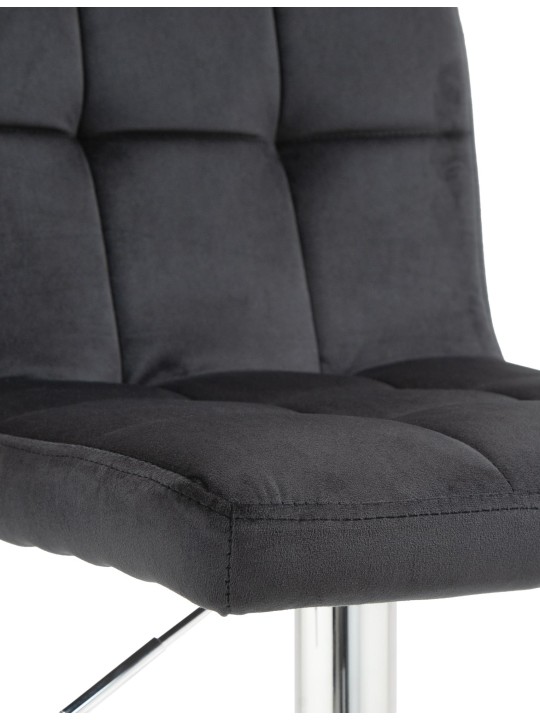 2 db bárszék szett Peru bársony króm, fekete