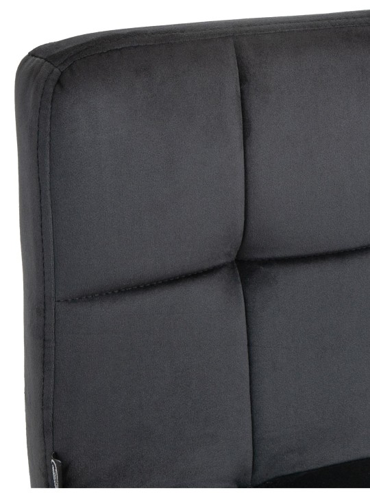 2 db bárszék szett Peru bársony króm, fekete