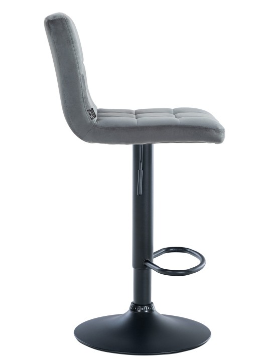 Peru bársony 2 db bárszék, sötétszürke