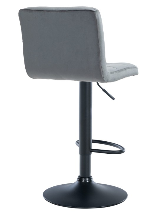 Peru bársony 2 db bárszék, sötétszürke