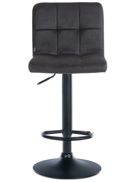 Peru bársony 2 db bárszék, fekete Peru bársony 2 db bárszék, fekete