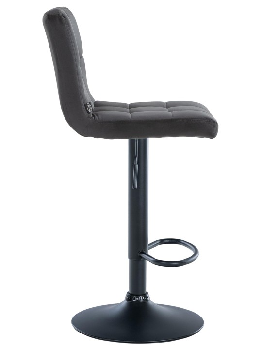 Peru bársony 2 db bárszék, fekete Peru bársony 2 db bárszék, fekete