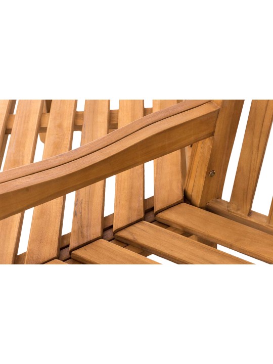 Kenna fapad félkör alakú kartámasszal 200 cm, teak