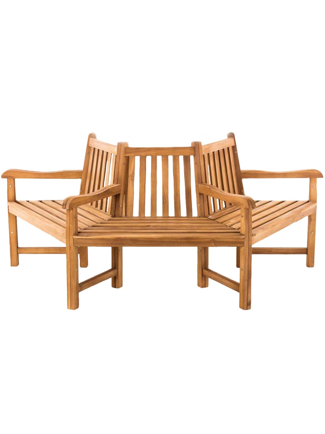 Kenna fapad félkör alakú kartámasszal 200 cm, teak